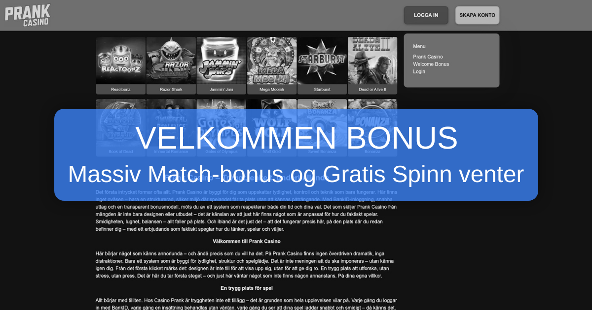 Prank Casino for norske spillere
