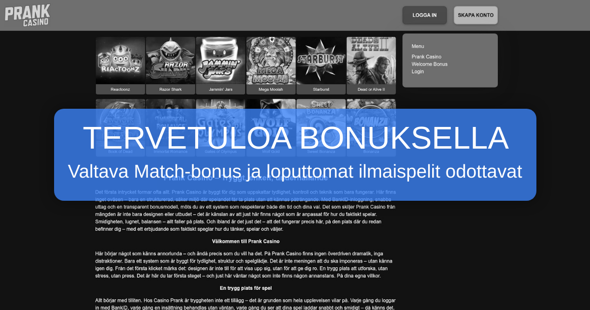 Prank Casino Suomelle